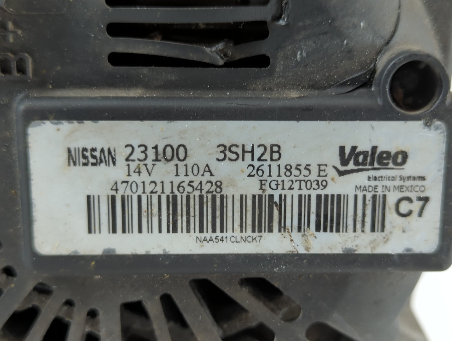 2013-2019 Nissan Sentra Alternator Replacement Generator Charging Assembly Engine OEM P/N:23100 3SH2B Fits OEM Used Auto Par