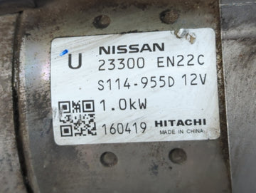 2013-2019 Nissan Sentra Car Starter Motor Solenoid OEM P/N:23300 EN22C Fits Fits 2013 2014 2015 2016 2017 2018 2019 2020 OEM Used Auto Parts