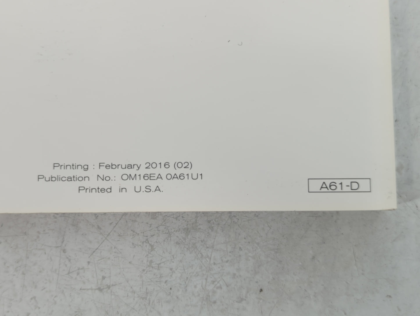 2016 Nissan Titan Owners Manual Book Guide OEM Used Auto Parts - Oemusedautoparts1.com