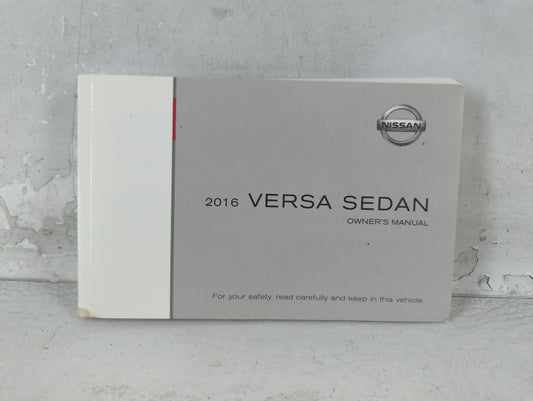 2016 Nissan Versa Owners Manual Book Guide P/N:OM16EM 0N17U2 OEM Used Auto Parts - Oemusedautoparts1.com