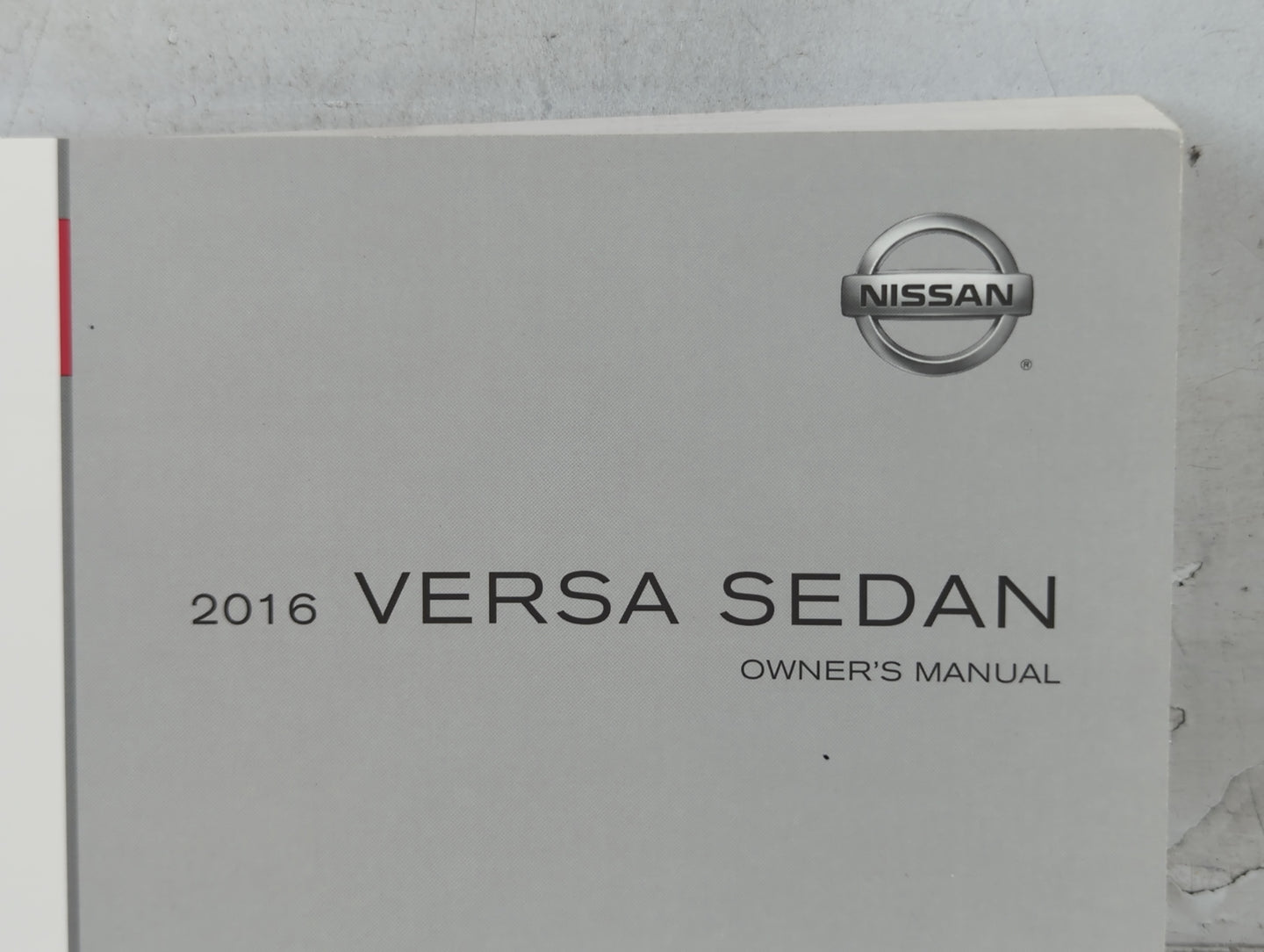 2016 Nissan Versa Owners Manual Book Guide P/N:OM16EM 0N17U2 OEM Used Auto Parts - Oemusedautoparts1.com