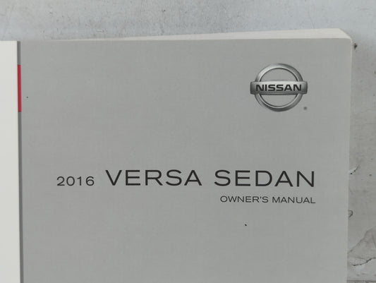 2016 Nissan Versa Owners Manual Book Guide P/N:OM16EM 0N17U2 OEM Used Auto Parts