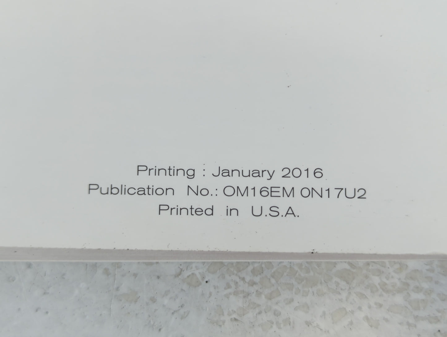 2016 Nissan Versa Owners Manual Book Guide P/N:OM16EM 0N17U2 OEM Used Auto Parts - Oemusedautoparts1.com