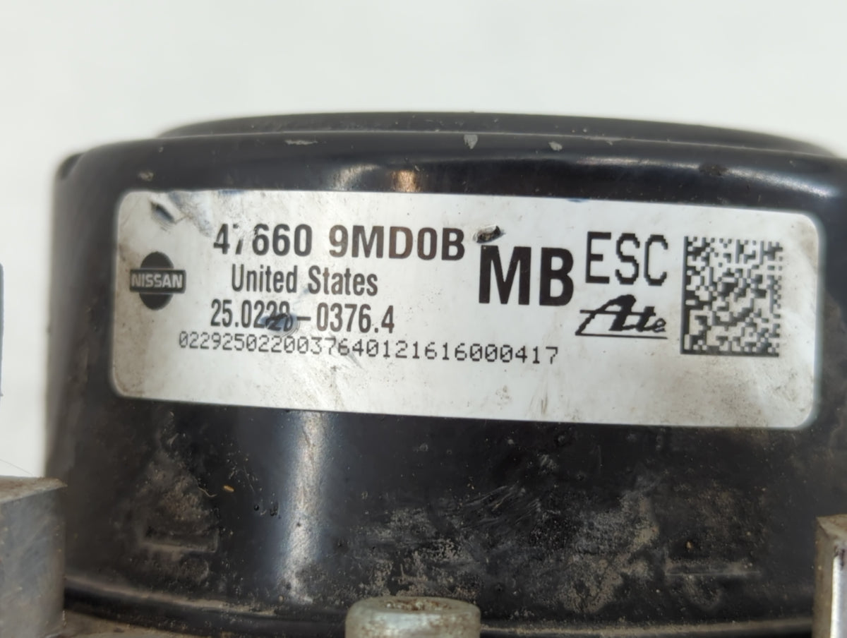 2014-2019 Nissan Versa Anti-Lock Brake ABS Pump Module Actuator OEM P/N:47660 9MD0B Fits Fits 2014 2015 2016 2017 2018 2019 