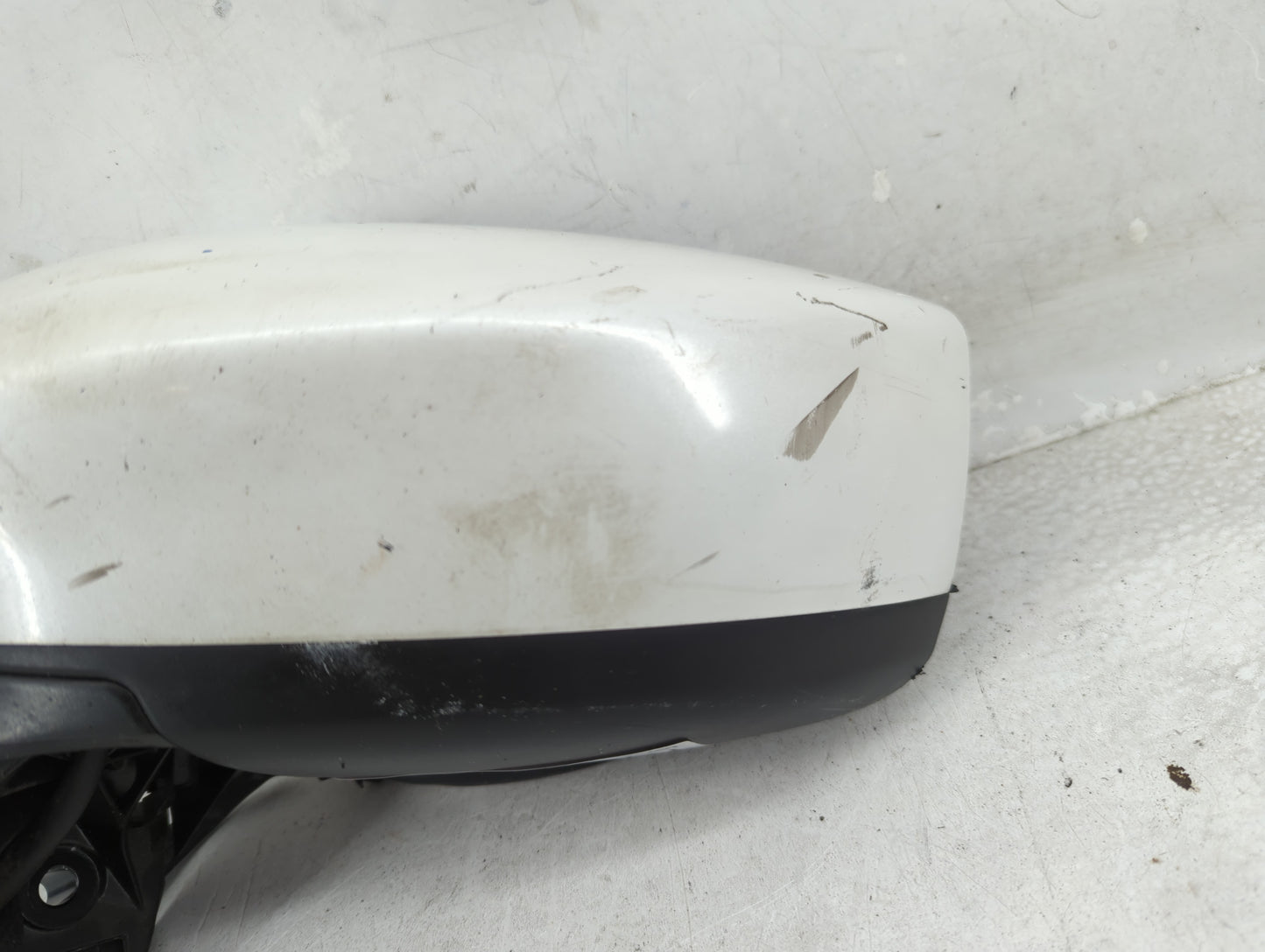 Nissan Versa Driver Left Side View Manual Door Mirror White - Oemusedautoparts1.com