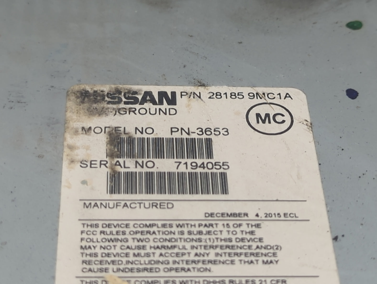 2014-2019 Nissan Versa Radio AM FM Cd Player Receiver Replacement P/N:281859MC1A PN-3653 Fits Fits 2014 2015 2016 2017 2018 