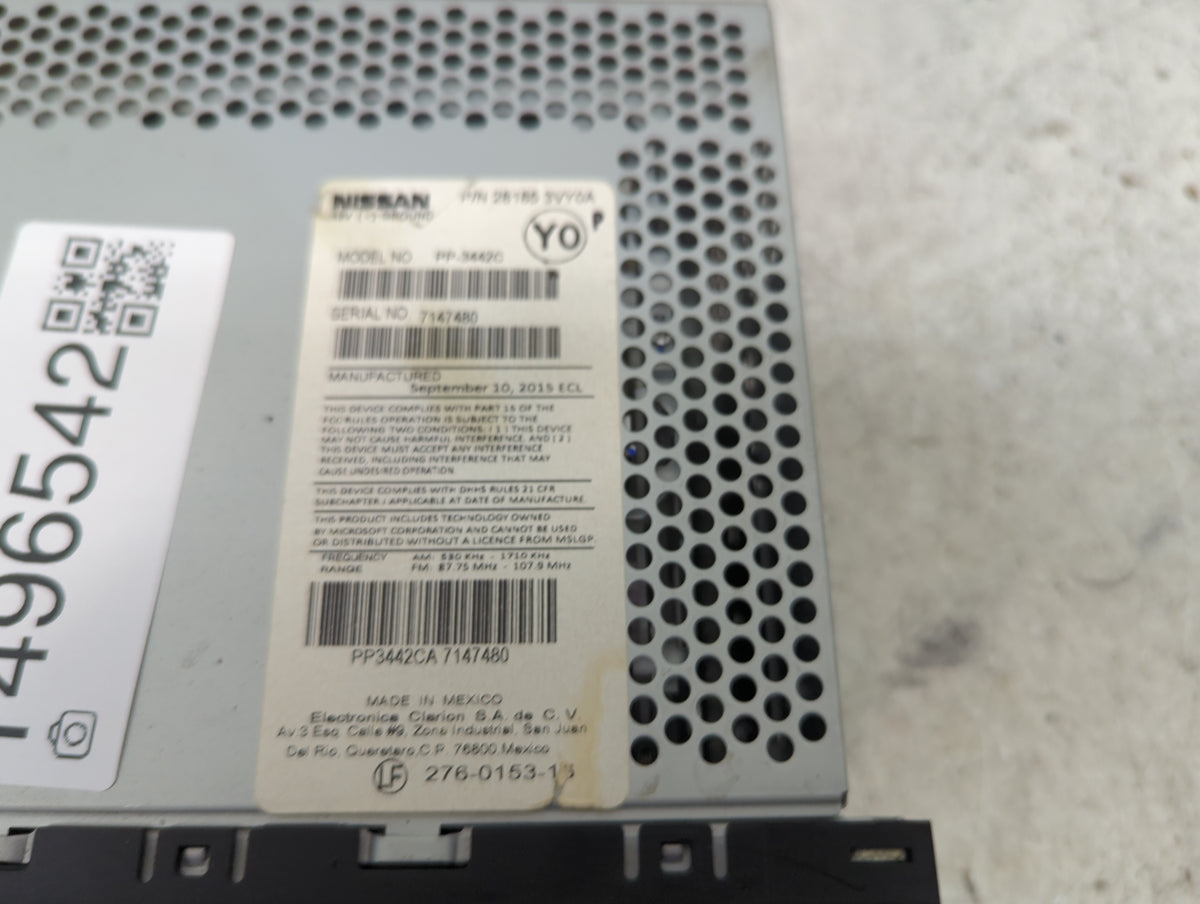 2014-2019 Nissan Versa Radio AM FM Cd Player Receiver Replacement P/N:28185 3VY5A PP-3442C Fits Fits 2014 2015 2016 2017 201