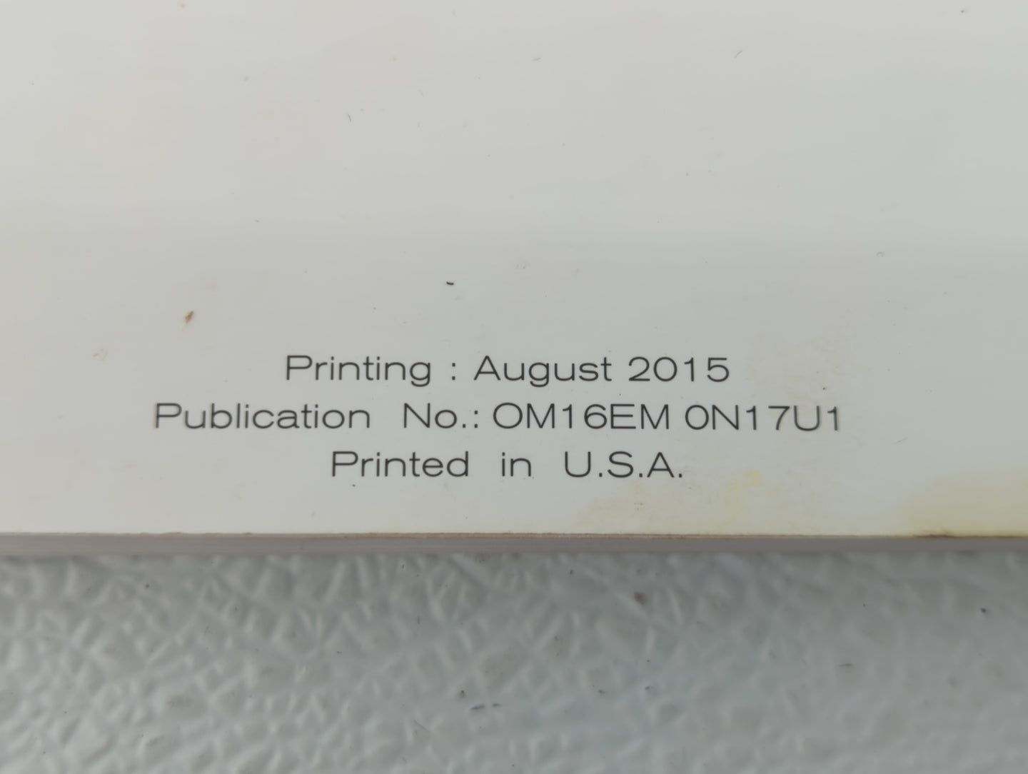 2016 Nissan Versa Owners Manual Book Guide OEM Used Auto Parts - Oemusedautoparts1.com