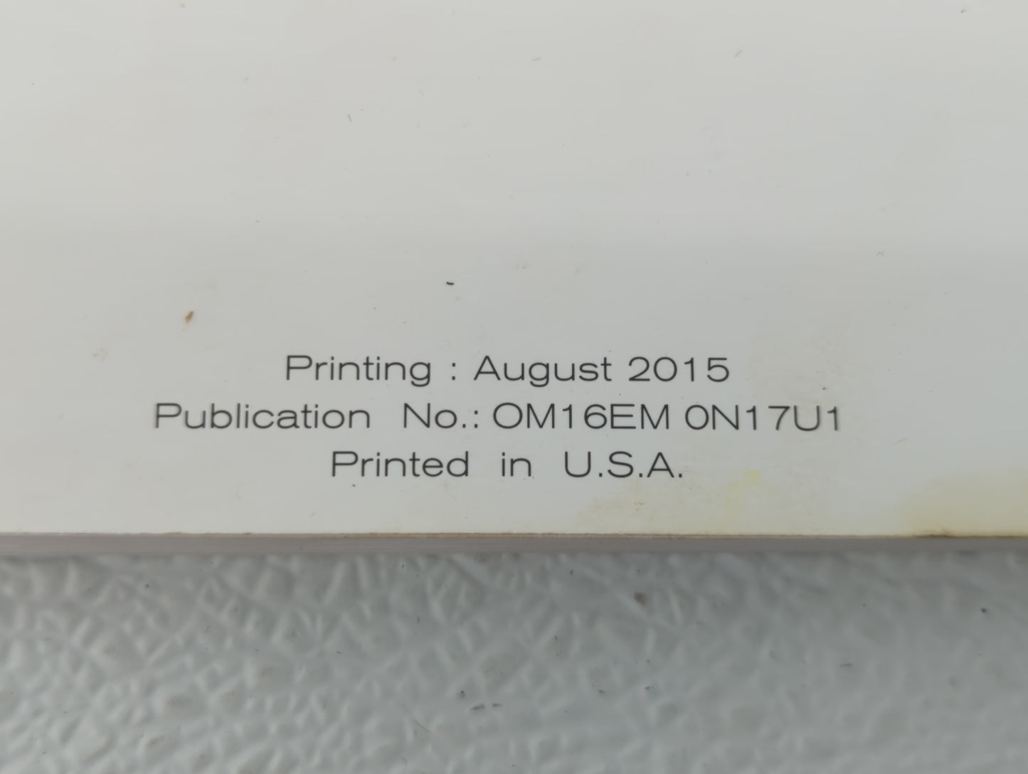 2016 Nissan Versa Owners Manual Book Guide OEM Used Auto Parts - Oemusedautoparts1.com