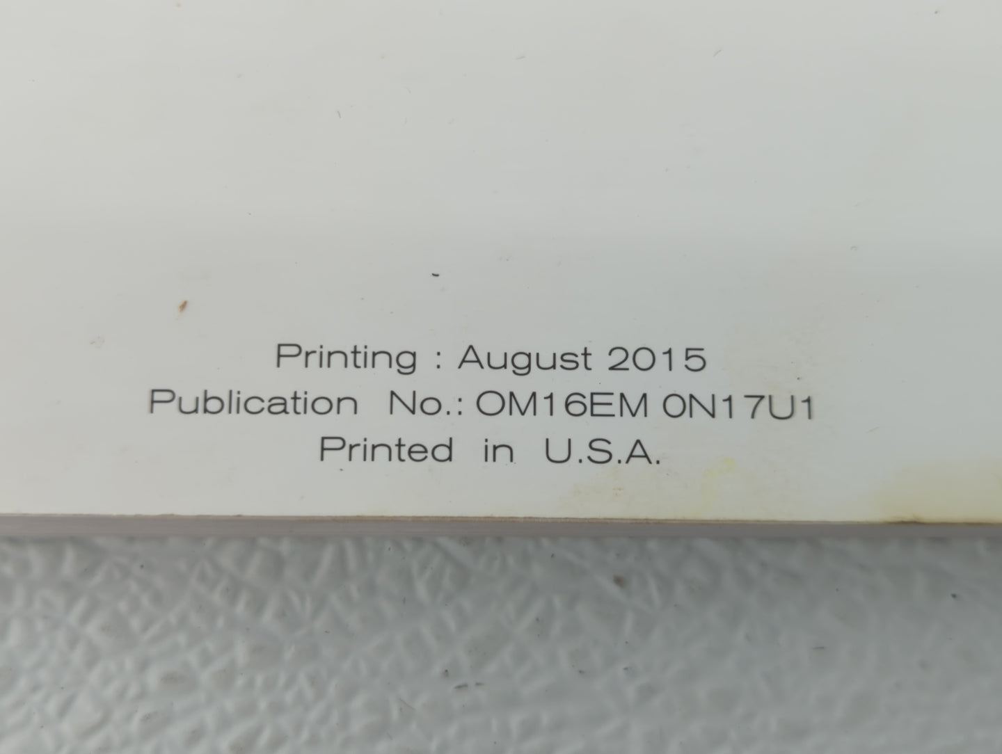 2016 Nissan Versa Owners Manual Book Guide OEM Used Auto Parts - Oemusedautoparts1.com