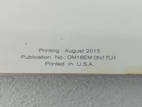 2016 Nissan Versa Owners Manual Book Guide OEM Used Auto Parts - Oemusedautoparts1.com