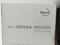 2016 Nissan Versa Owners Manual Book Guide P/N:OM16EM ON17U0 OEM Used Auto Parts - Oemusedautoparts1.com