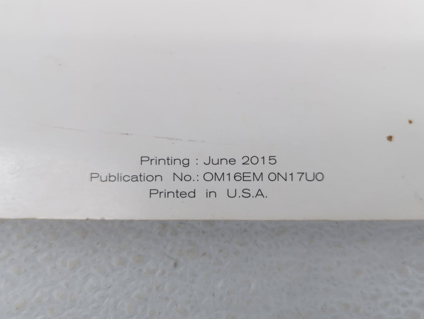 2016 Nissan Versa Owners Manual Book Guide P/N:OM16EM ON17U0 OEM Used Auto Parts - Oemusedautoparts1.com
