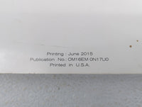 2016 Nissan Versa Owners Manual Book Guide P/N:OM16EM ON17U0 OEM Used Auto Parts - Oemusedautoparts1.com