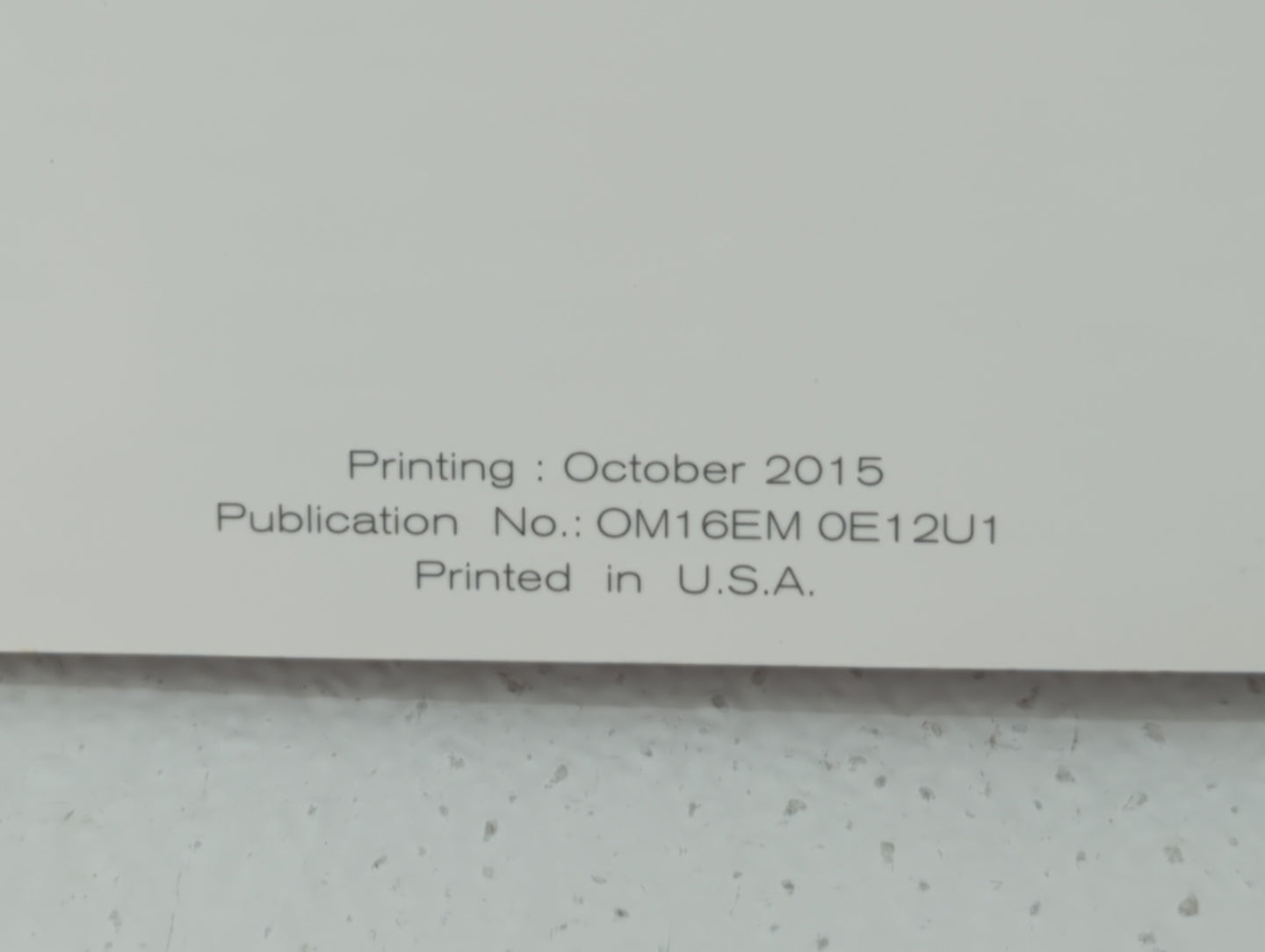 2016 Nissan Versa Owners Manual Book Guide OEM Used Auto Parts - Oemusedautoparts1.com