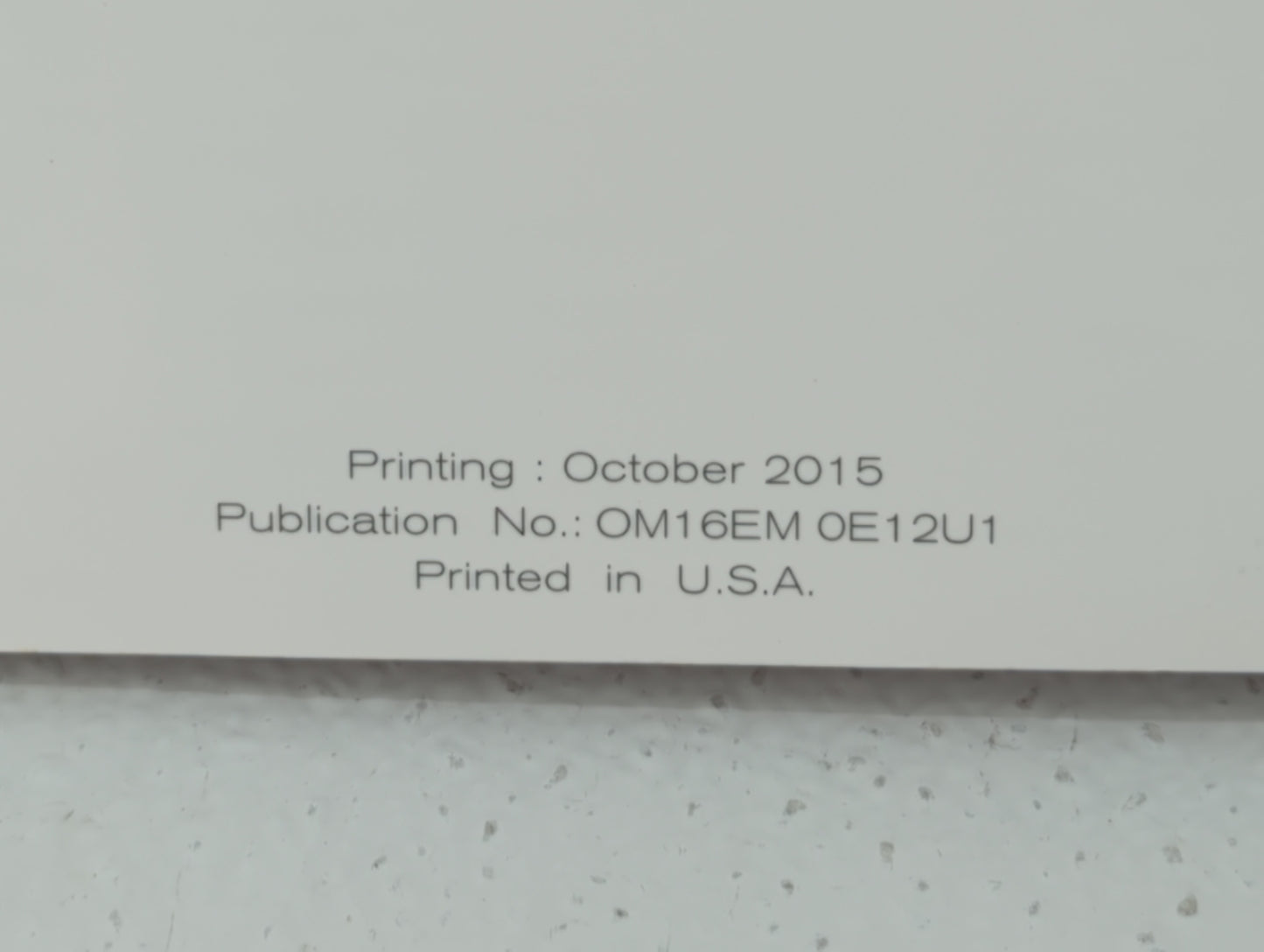 2016 Nissan Versa Owners Manual Book Guide OEM Used Auto Parts - Oemusedautoparts1.com