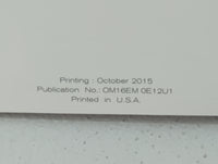 2016 Nissan Versa Owners Manual Book Guide OEM Used Auto Parts - Oemusedautoparts1.com
