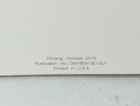 2016 Nissan Versa Owners Manual Book Guide P/N:OM16EM OE12U1 OEM Used Auto Parts - Oemusedautoparts1.com
