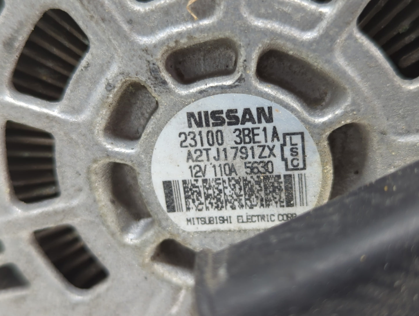 2012-2019 Nissan Versa Alternator Replacement Generator Charging Assembly Engine OEM P/N:23100 3BE1A Fits OEM Used Auto Part