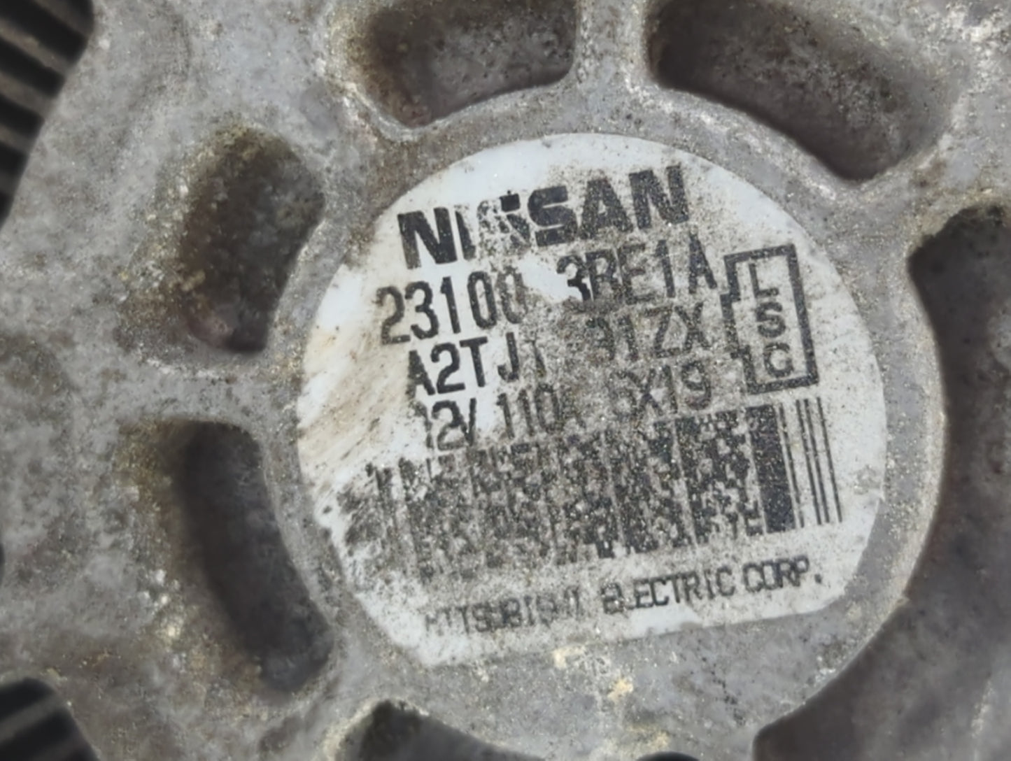 2012-2019 Nissan Versa Alternator Replacement Generator Charging Assembly Engine OEM P/N:23100 3BE1A Fits OEM Used Auto Part