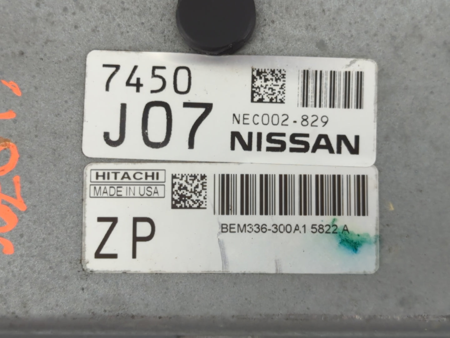 2014-2017 Nissan Versa PCM Engine Control Computer ECU ECM PCU OEM P/N:7450 J07 NEC002-829 Fits Fits 2014 2015 2016 2017 OEM