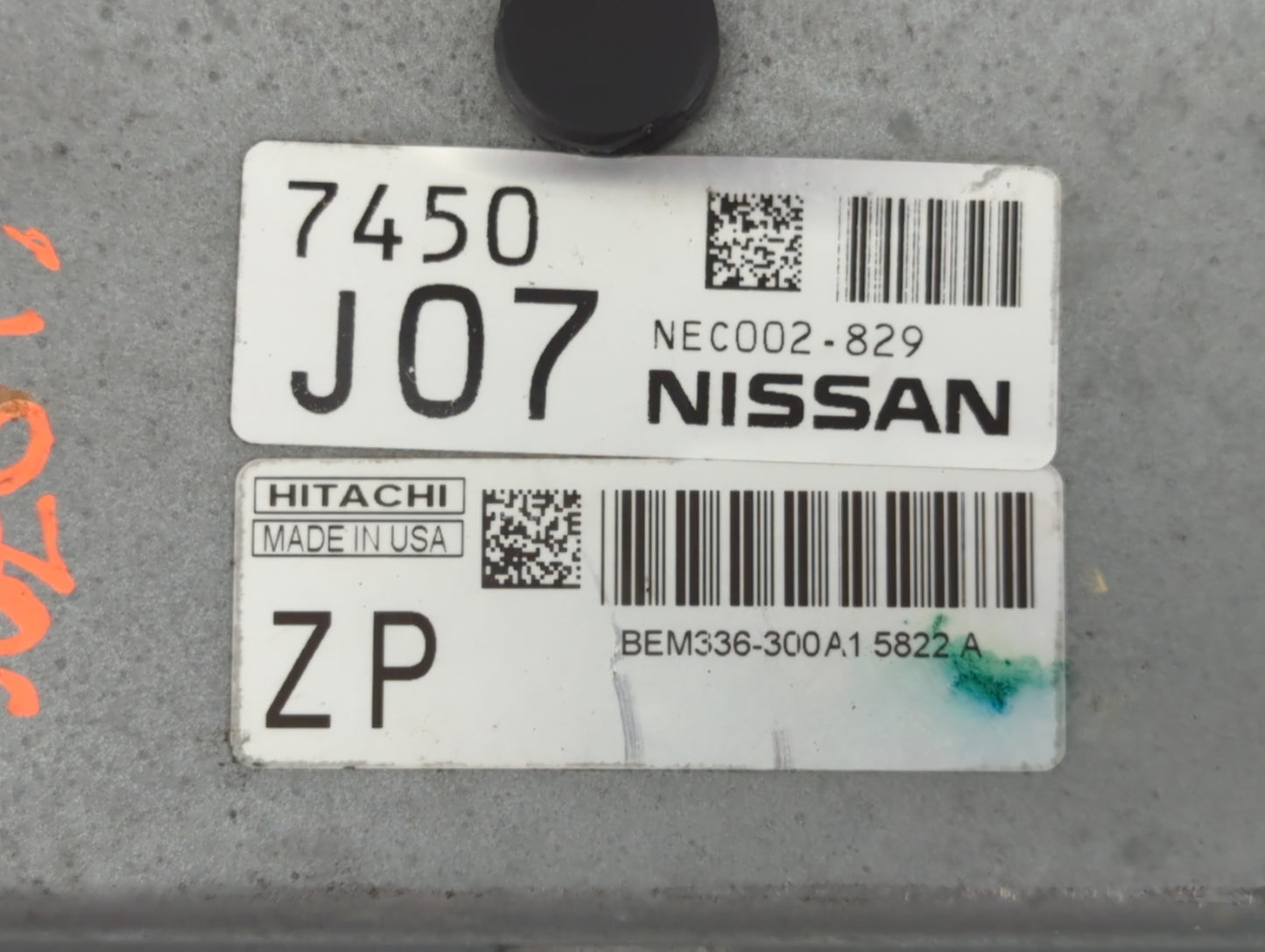 2014-2017 Nissan Versa PCM Engine Control Computer ECU ECM PCU OEM P/N:7450 J07 NEC002-829 Fits Fits 2014 2015 2016 2017 OEM
