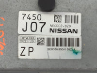 2014-2017 Nissan Versa PCM Engine Control Computer ECU ECM PCU OEM P/N:7450 J07 NEC002-829 Fits Fits 2014 2015 2016 2017 OEM