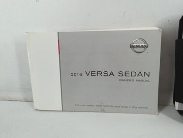 2016 Nissan Versa Owners Manual Book Guide P/N:OM16EM 0N17U1 OEM Used Auto Parts