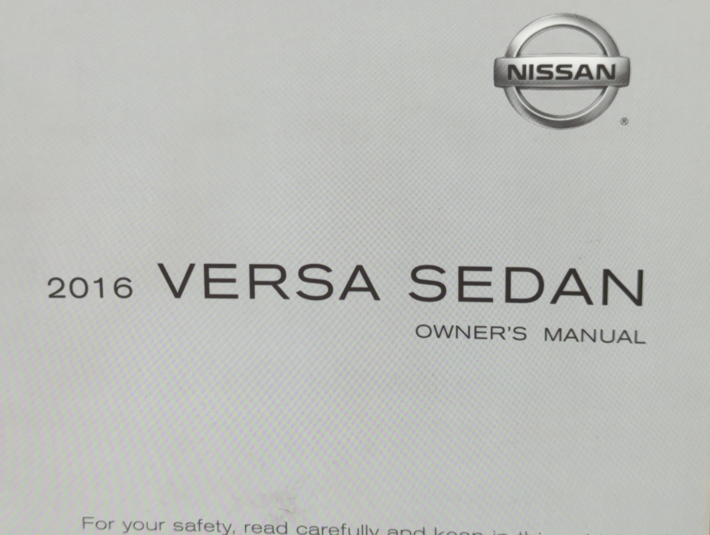 2016 Nissan Versa Owners Manual Book Guide P/N:OM16EM 0N17U1 OEM Used Auto Parts - Oemusedautoparts1.com