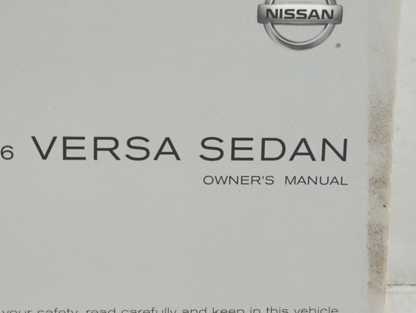 2016 Nissan Versa Owners Manual Book Guide P/N:OM16EA 0N17U0 OEM Used Auto Parts - Oemusedautoparts1.com