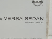 2016 Nissan Versa Owners Manual Book Guide P/N:OM16EA 0N17U0 OEM Used Auto Parts - Oemusedautoparts1.com