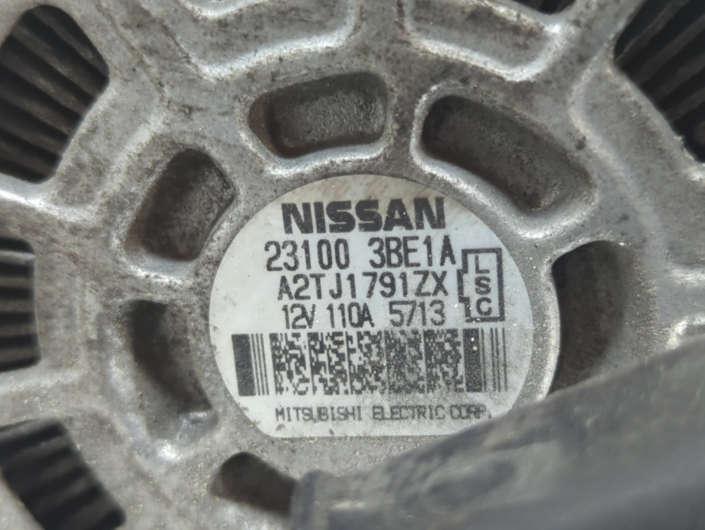 2012-2019 Nissan Versa Alternator Replacement Generator Charging Assembly Engine OEM P/N:23100 3BE1A Fits OEM Used Auto Part