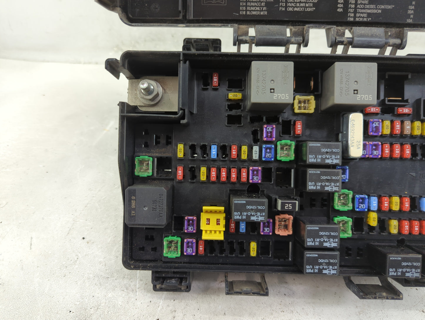 2016 Ram 1500 Fusebox Fuse Box Panel Relay Module P/N:04692143AA 137422705, 7140-1980 Fits OEM Used Auto Parts - Oemusedauto