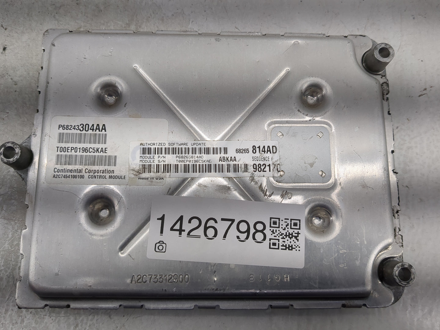 2016-2020 Ram 1500 PCM Engine Control Computer ECU ECM PCU OEM P/N:P68243304AA T00EP0196C5KAE Fits Fits 2016 2017 2018 2019 