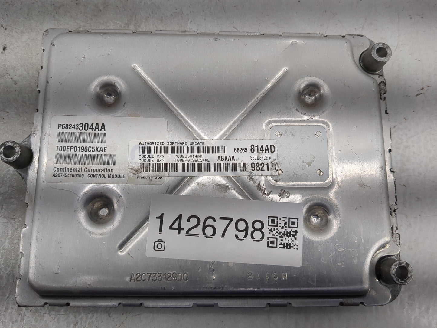 2016-2020 Ram 1500 PCM Engine Control Computer ECU ECM PCU OEM P/N:P68243304AA T00EP0196C5KAE Fits Fits 2016 2017 2018 2019 