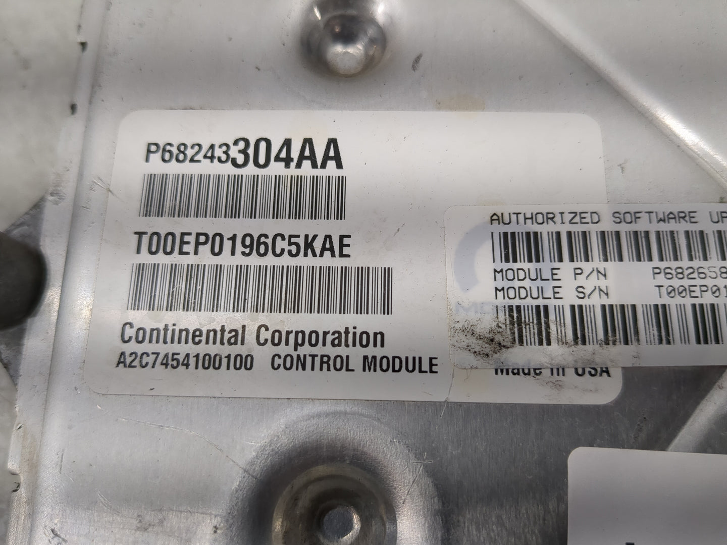 2016-2020 Ram 1500 PCM Engine Control Computer ECU ECM PCU OEM P/N:P68243304AA T00EP0196C5KAE Fits Fits 2016 2017 2018 2019 