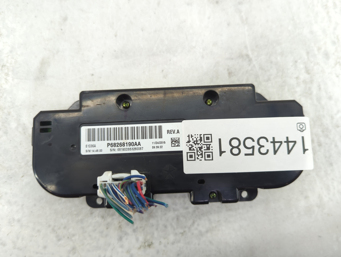 2013-2022 Ram 1500 Climate Control Module Temperature AC/Heater Replacement P/N:P68268190AA Fits OEM Used Auto Parts - Oemus