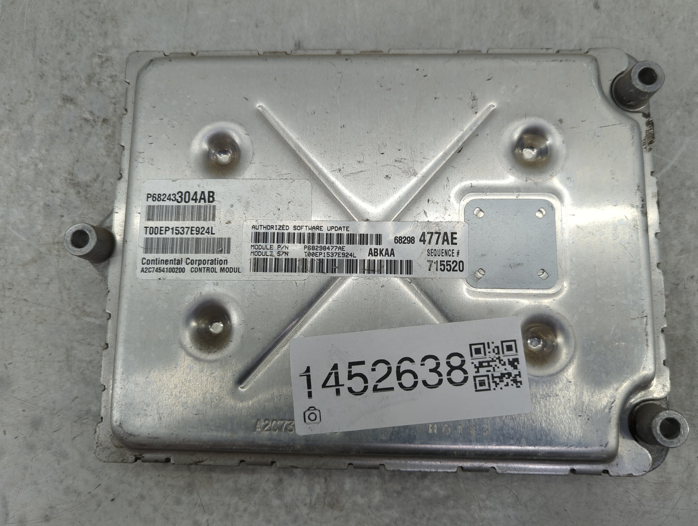 2016-2020 Ram 1500 PCM Engine Control Computer ECU ECM PCU OEM P/N:P68243304AB 68298477AE Fits Fits 2016 2017 2018 2019 2020