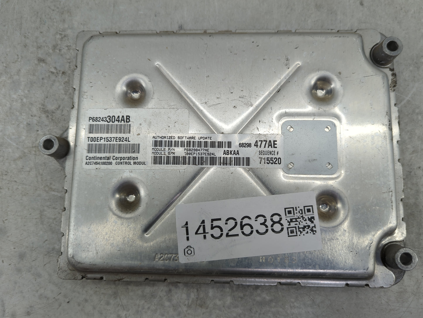 2016-2020 Ram 1500 PCM Engine Control Computer ECU ECM PCU OEM P/N:P68243304AB 68298477AE Fits Fits 2016 2017 2018 2019 2020