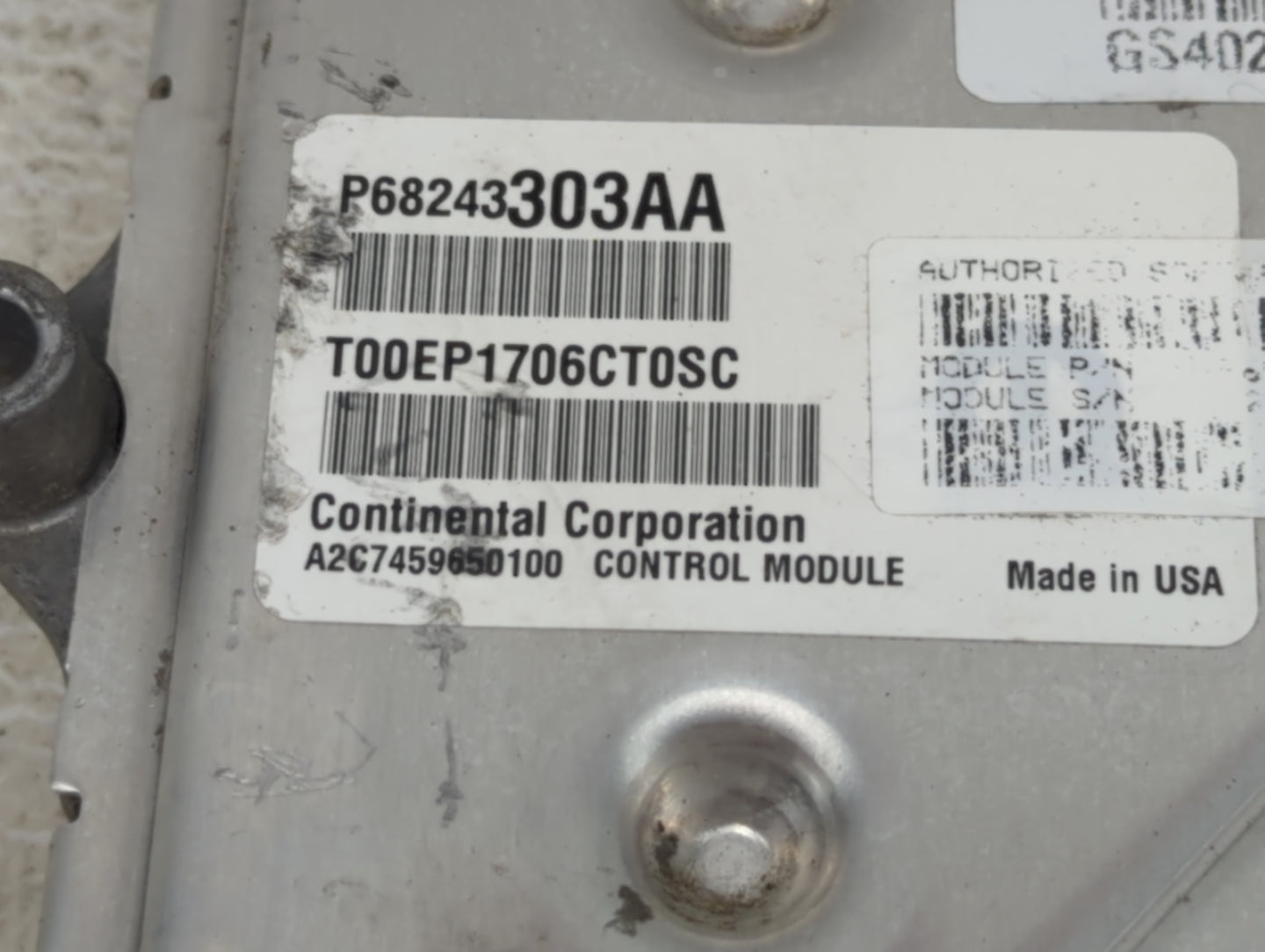 2016-2020 Ram 1500 PCM Engine Control Computer ECU ECM PCU OEM P/N:P68243303AA T00EP1706CT0SC Fits Fits 2016 2017 2018 2019 