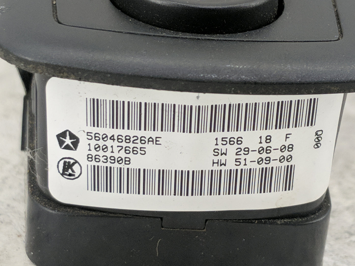 2016-2022 Ram 1500 Master Power Window Switch Replacement Driver Side Left P/N:56046826AE 10017665 Fits OEM Used Auto Parts 