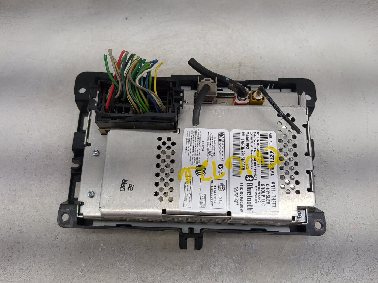 2016 Ram 1500 Radio AM FM Cd Player Receiver Replacement P/N:P68271365AC VP2, Y7OVP2, 7812H-VP2 Fits OEM Used Auto Parts - O