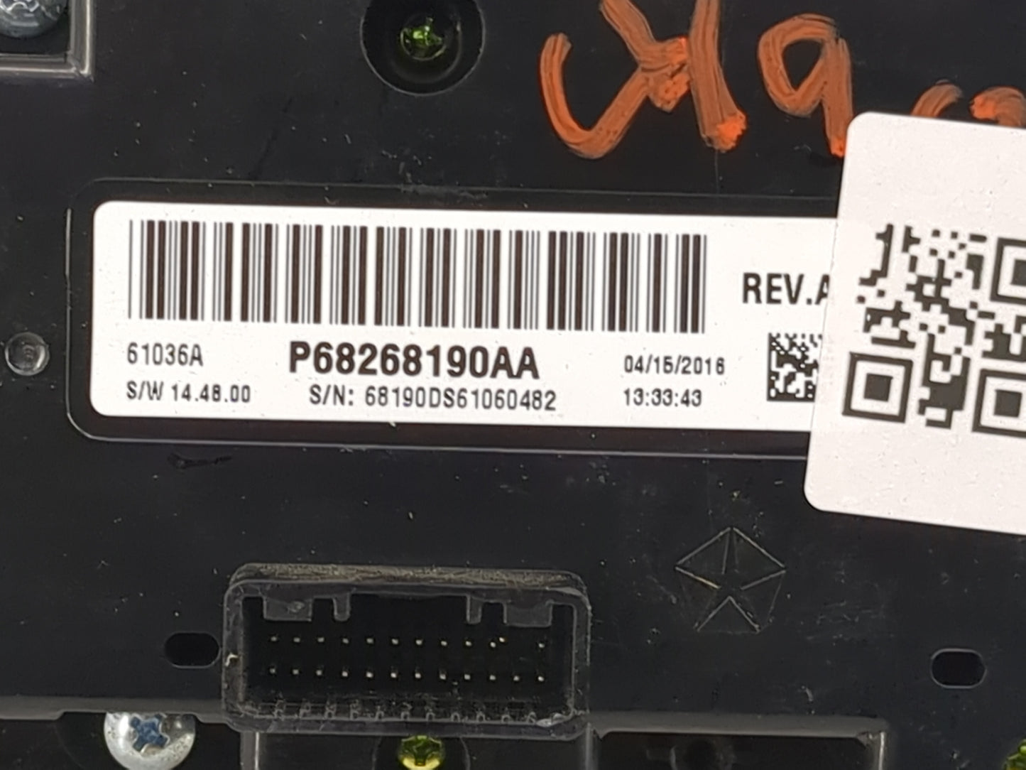 2016 Ram 1500 Climate Control Module Temperature AC/Heater Replacement P/N:P68268190AA Fits OEM Used Auto Parts - Oemusedaut