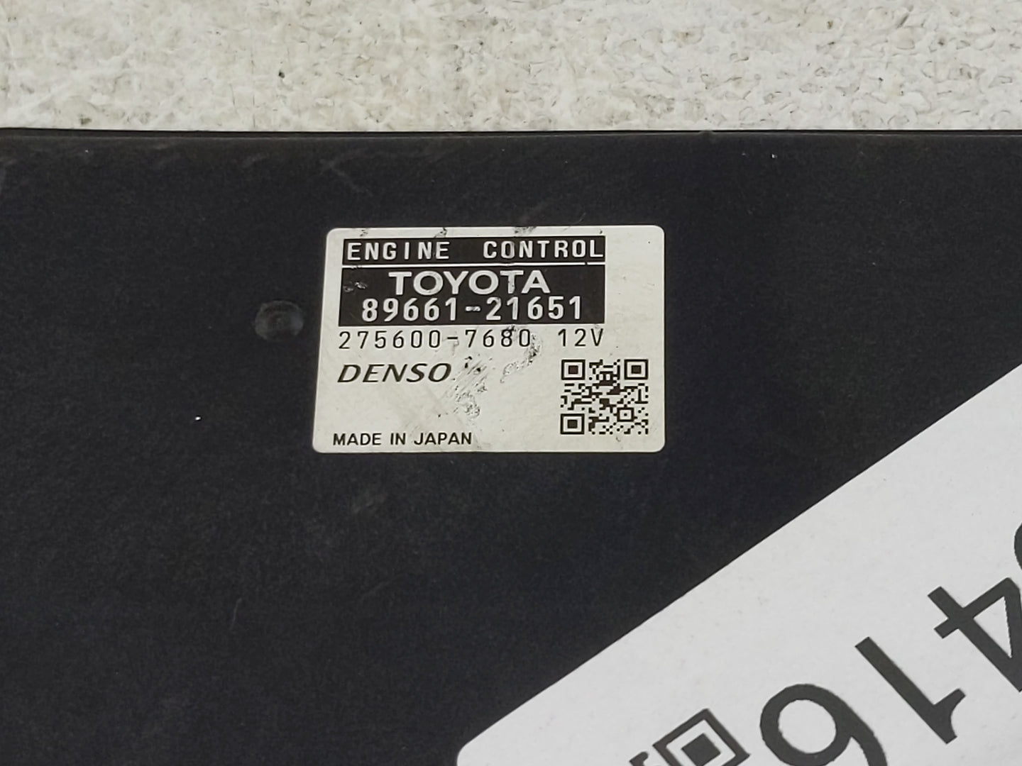2015-2016 Scion Tc PCM Engine Control Computer ECU ECM PCU OEM P/N:275600-7680 89661-21651 Fits Fits 2015 2016 OEM Used Auto