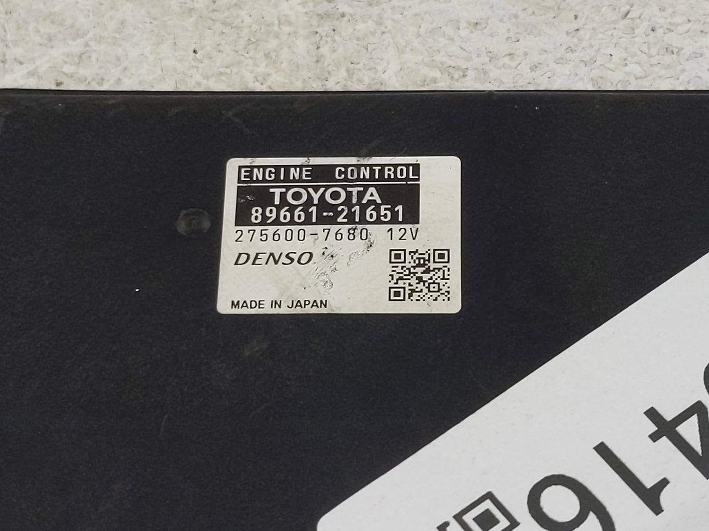 2015-2016 Scion Tc PCM Engine Control Computer ECU ECM PCU OEM P/N:275600-7680 89661-21651 Fits Fits 2015 2016 OEM Used Auto