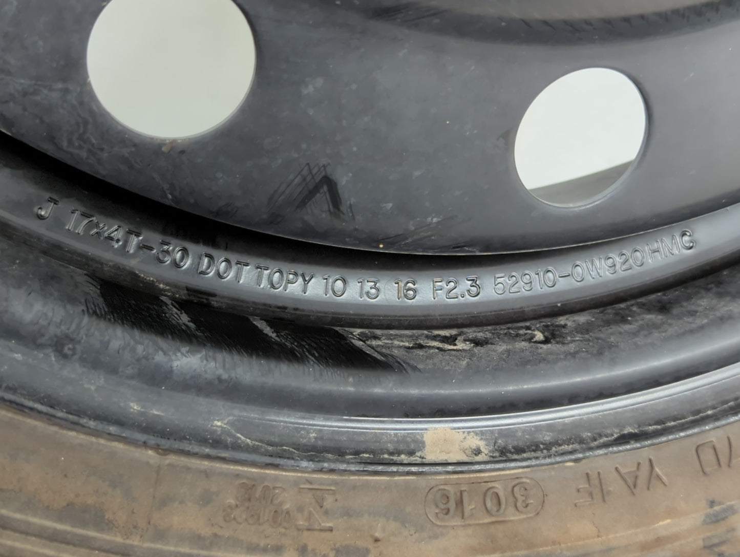 2016 Subaru Brz Spare Donut Tire Wheel Rim Oem - Oemusedautoparts1.com