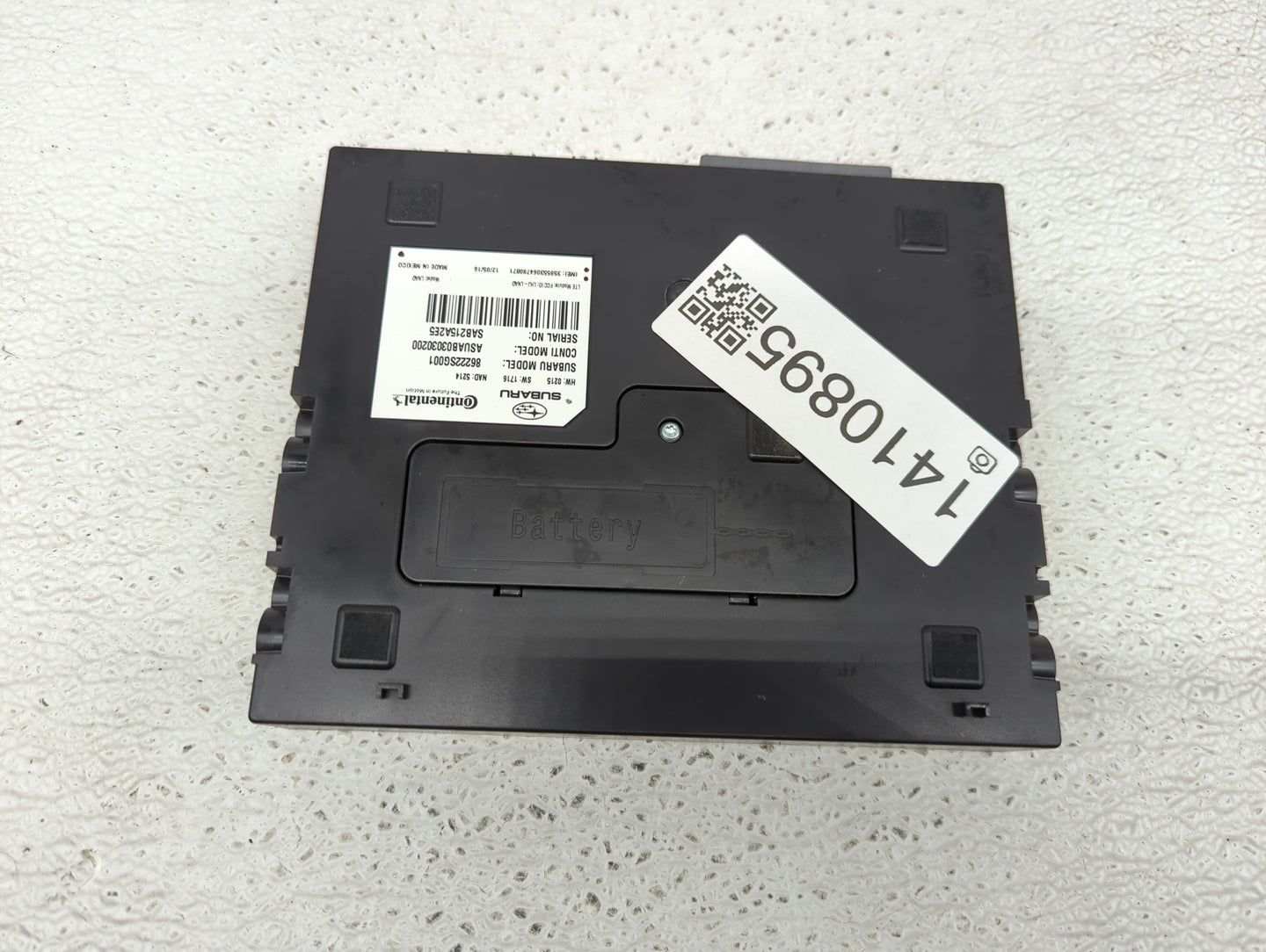 2016 Subaru Crosstrek Telematics Control Module 86222sg001 - Oemusedautoparts1.com