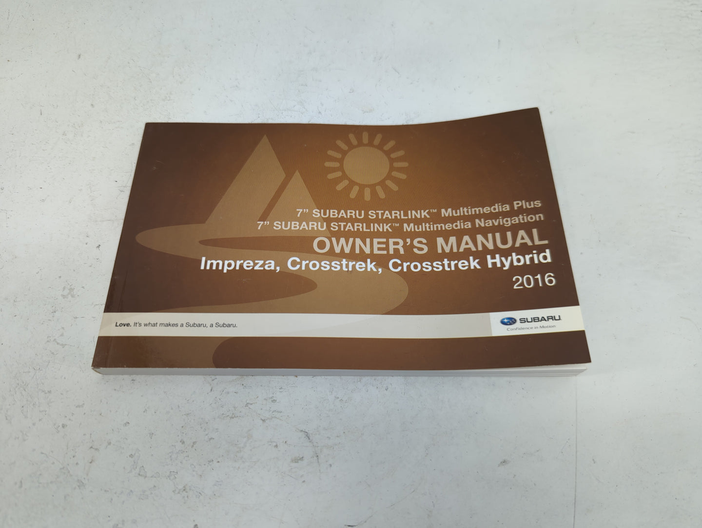 2016 Subaru Crosstrek Owners Manual Book Guide P/N:B1029BE-A MSA5M1609A OEM Used Auto Parts - Oemusedautoparts1.com