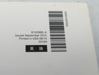2016 Subaru Crosstrek Owners Manual Book Guide P/N:B1029BE-A MSA5M1609A OEM Used Auto Parts - Oemusedautoparts1.com