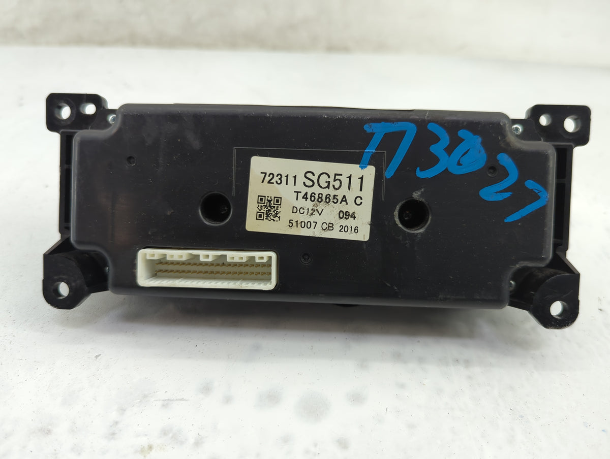 2016 Subaru Forester Climate Control Module Temperature AC/Heater Replacement P/N:72311 SG510 Fits OEM Used Auto Parts - Oem